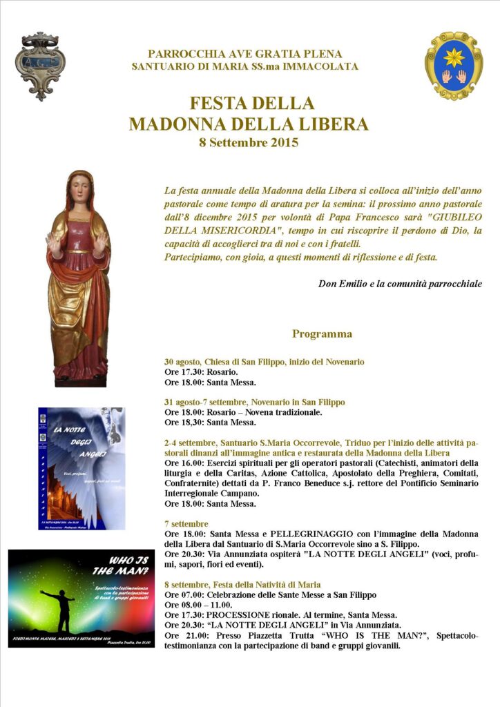 madonna libera piedimonte matese programma 2015