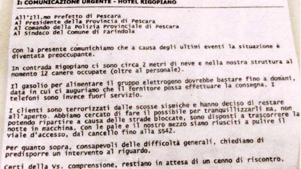 mail rigopiano