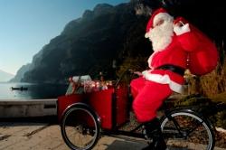 Babbo Natale in bici