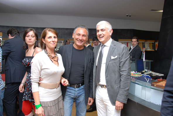 Casillo con la moglie Nadia e Francesco Paolantoni