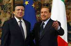 Josè Manuel Barroso e Silvio Berlusconi (La Repubblica)