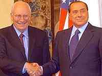 Silvio Berlusconi e Dick Cheney (Adnkronos)