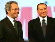 Enrico Mentana con Silvio Berlusconi a 'Matrix'