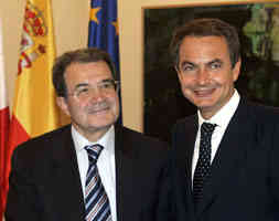 Prodi con Zapatero