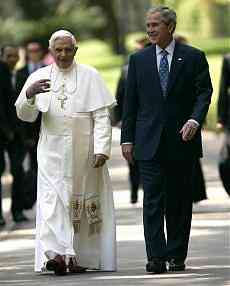 Papa Benedetto XVI con George W. Bush