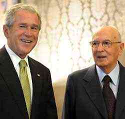 George W. Bush incontra Giorgio Napolitano