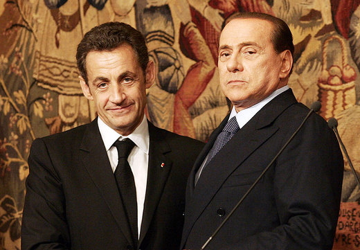 Nicolas Sarkozy e Silvio Berlusconi