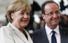 Francois Hollande e Angela Merkel 