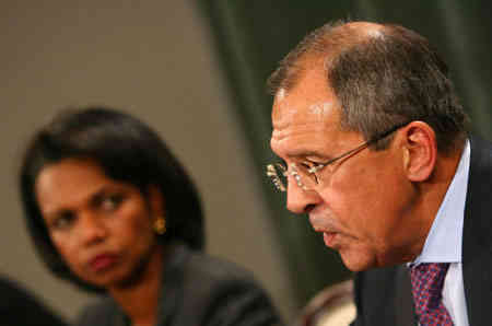 Condoleezza Rice e Sergei Lavrov