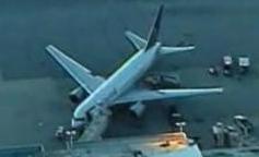 l'aereo atterrato a Miami (immagine Bbc News)