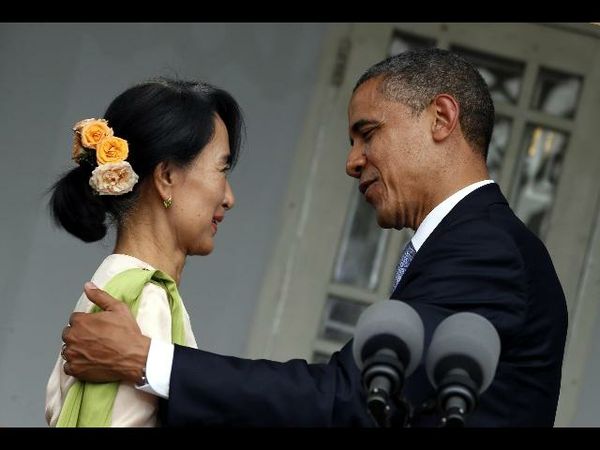 Aung San Suu Kyi e Barack Obama
