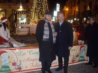 Ciaramella con il presidente della Confesercenti Maurizio Pollini