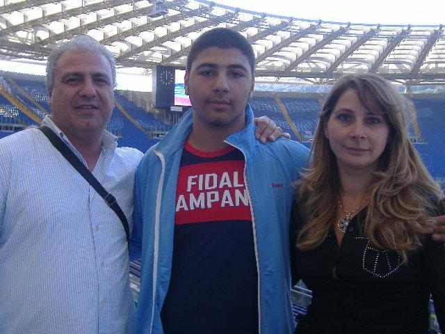 Antonio LAudante con mamma e papà