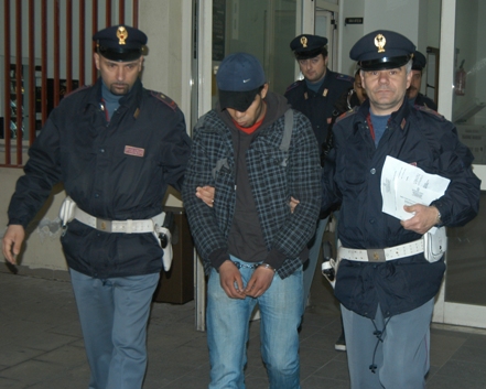 Uno dei marocchini arrestati