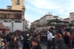 Gli studenti aversani in piazza Municipio