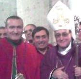 Il priore Barbato col vescovo Milano