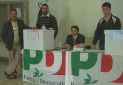 il seggio delle Primarie a Gricignano