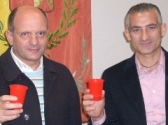 Vincenzo Zitiello e Gabriele Zitiello brindano