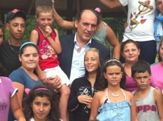 Il sindaco con i bambini