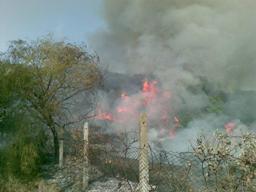 La discarica La Selva in fiamme (agosto 2011)