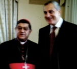 il cardinale Sepe e Nicola Caputo