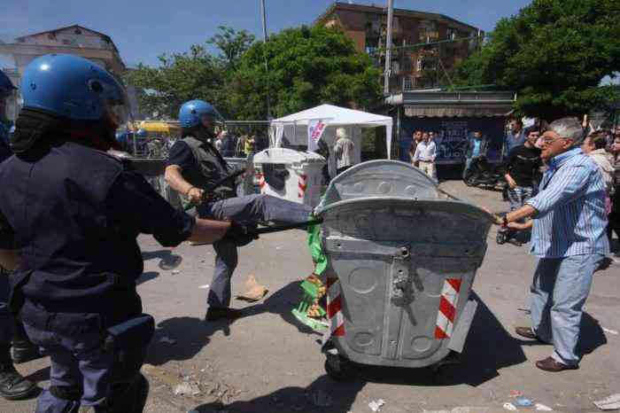 protesta a Chiaiano (foto Repubblica.it)