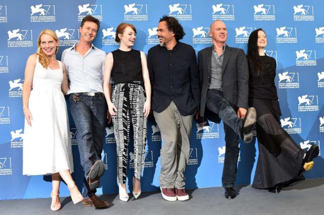 il cast di Birdman alla Mostra del Cinema di Venezia 2014
