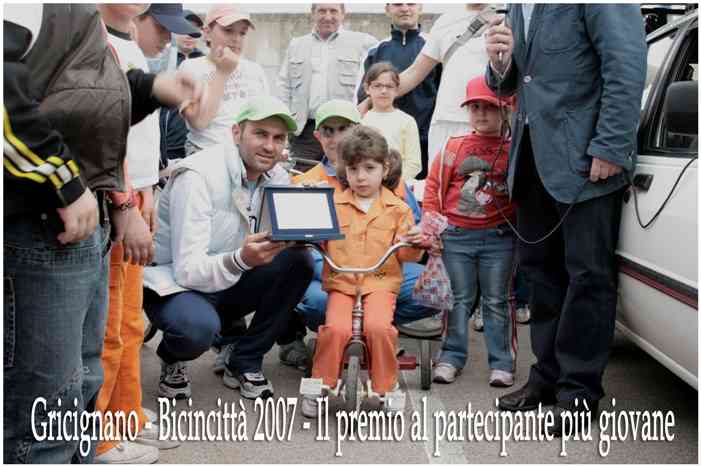 premiazione della baby ciclista, Giusy Verde