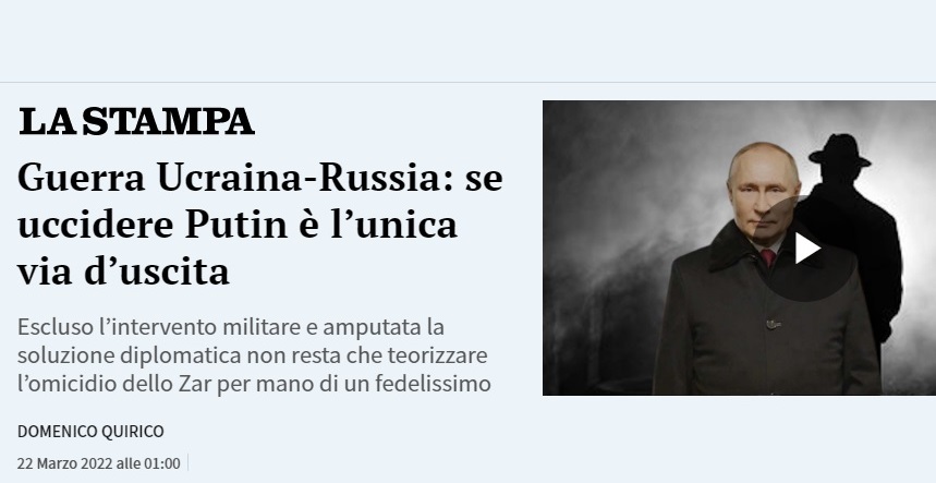 Uccidere Putin", l'articolo della Stampa fa infuriare ambasciatore russo. Quirico: "Cambi traduttore, mia analisi travisata" - Pupia.tv