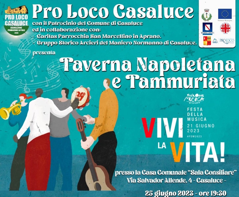 Casaluce, Festa della Musica il 25 giugno con la Pro Loco - Pupia.tv