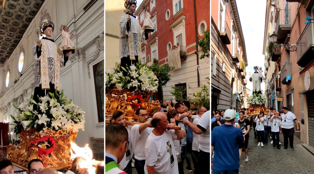 Aversa, Sant'Antonio al Seggio: la processione per le strade della