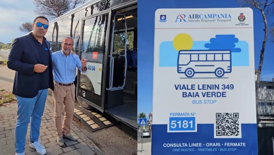 Castel Volturno, attivo servizio trasporti a Baia Verde: il consigliere  Luise inaugura nuovi bus - Pupia.tv