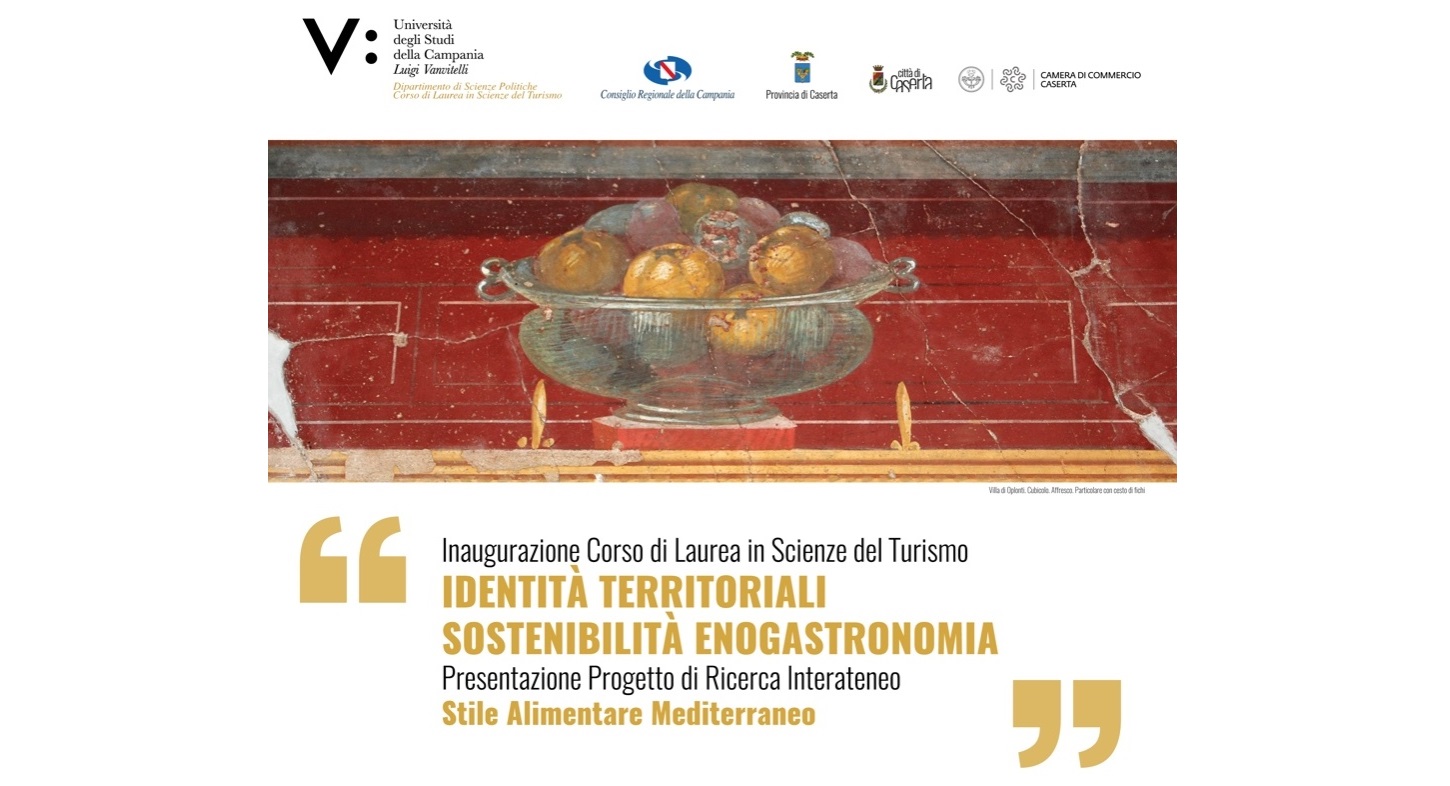 Caserta, Stile Alimentare Mediterraneo: progetto di ricerca al Dipartimento  Scienze Politiche della Vanvitelli - Pupia.tv