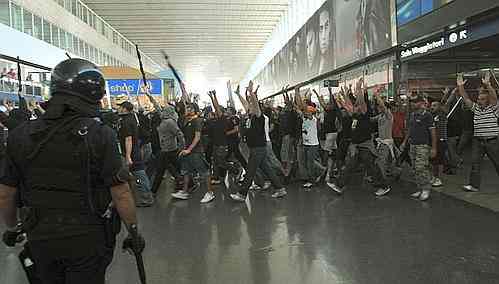 I tifosi alla stazione di Roma