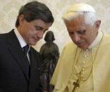 Alemanno con Papa Benedetto XVI 