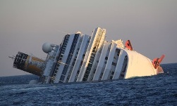 La Costa Concordia affondata