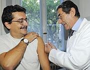 il primo vaccinato contro l'influenza A