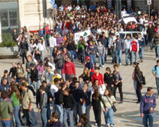 studenti in corteo