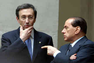 Silvio Berlusconi e  Gianfranco Fini