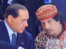 Berlusconi e Gheddafi