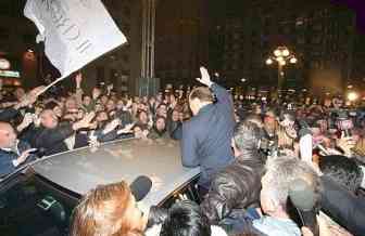 Berlusconi a Piazza San Babila