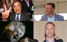 da sin, in senso orario: Orlando, Tosi, Doria, Grillo