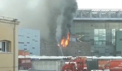 L'incendio alla stazioen Tiburtina