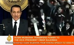  il discorso di Mubarak in tv