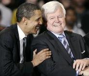 Obama ad un recente congresso democratico con Ted Kennedy