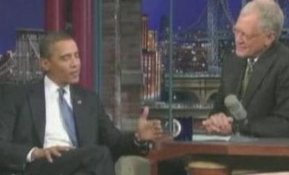 Barack Obama al David Letterman Show