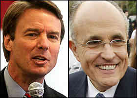 John Edwards e Rudy Giuliani