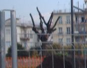 Uno degli alberi potati al Parco Pozzi