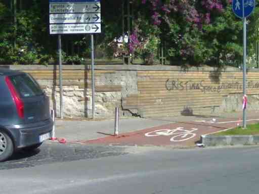 Pista ciclabile in via Saporito