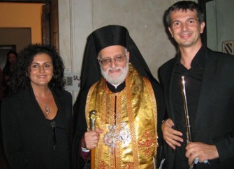 da sin. Roncone, Gregorio III Laham e Di Lella